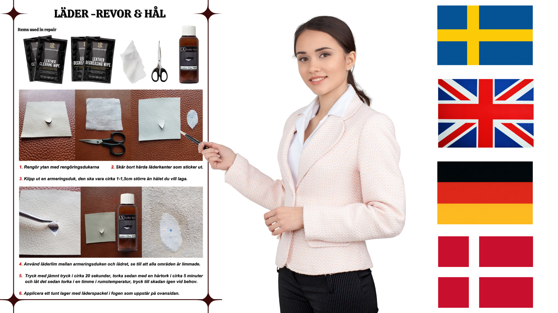 Kit för reparation av hål & revor