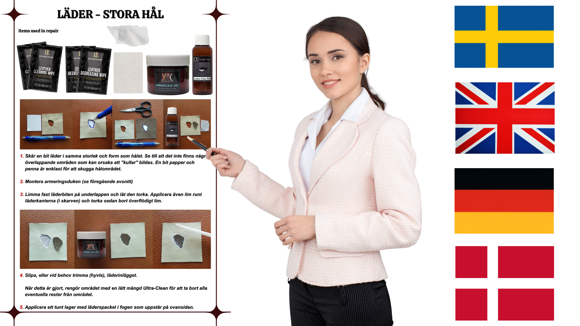 Reparationssæt til større hul