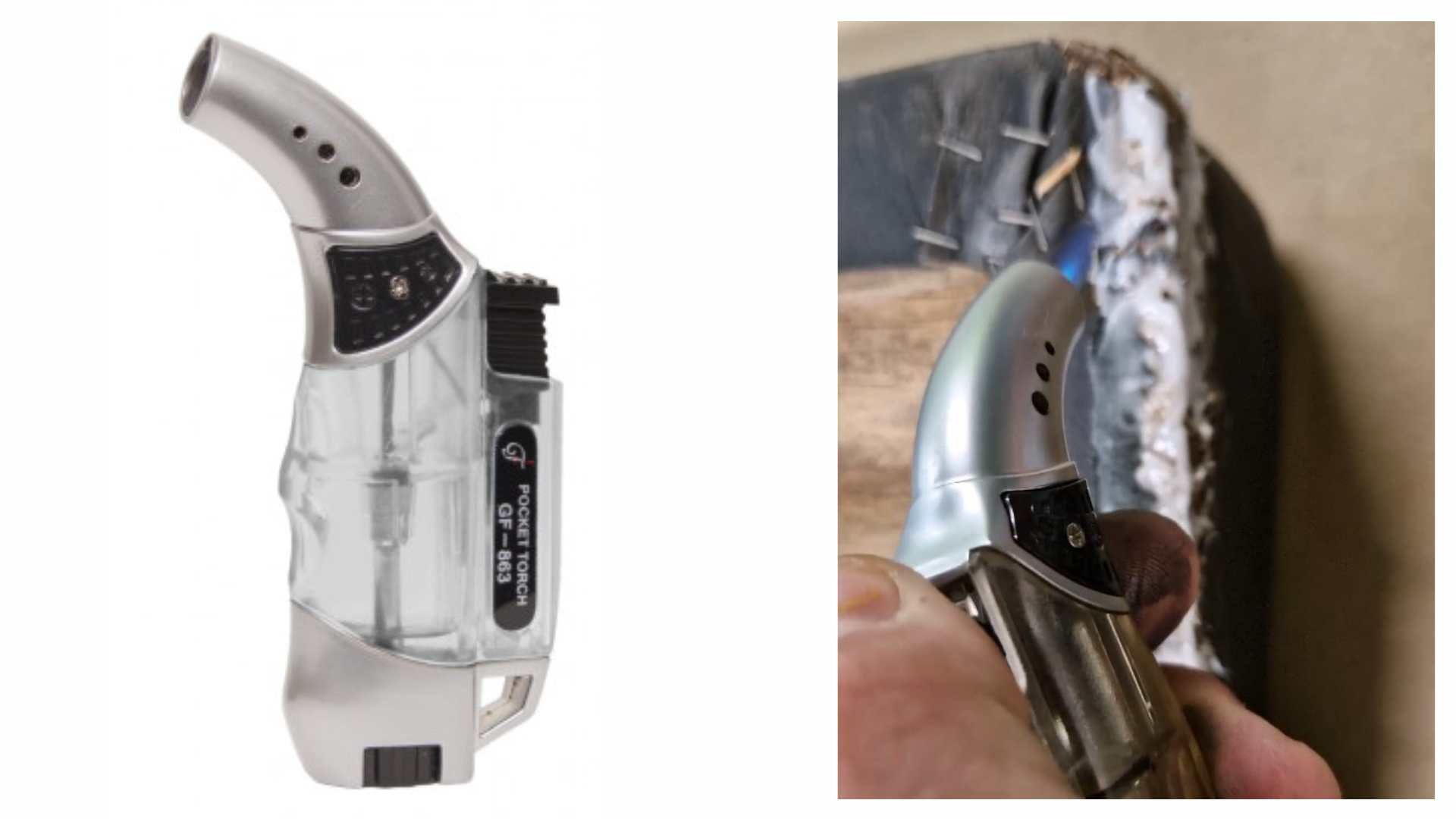 Minibrännare för vinylreparation